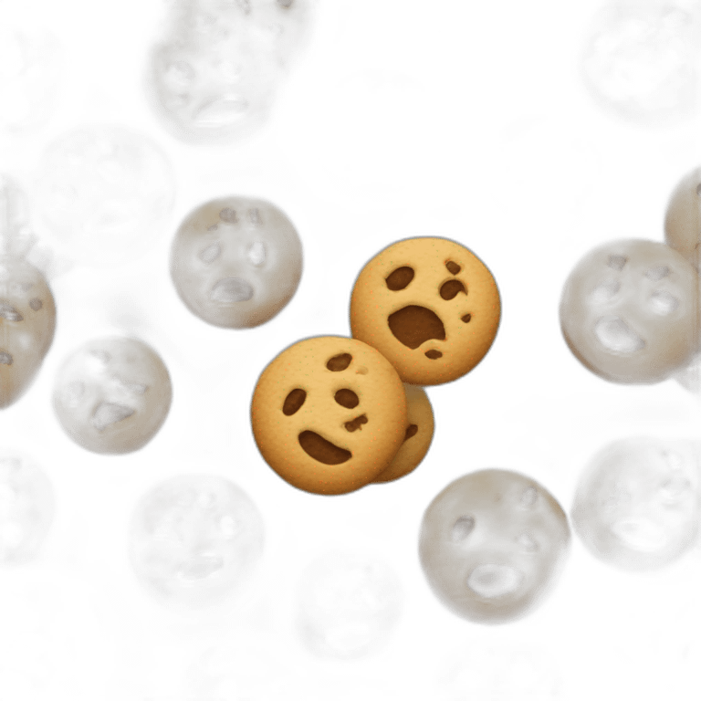 Un cookie dans du lait emoji