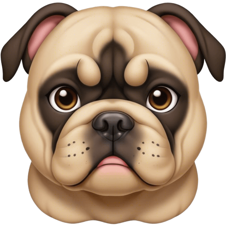 Black bulldog girl  emoji