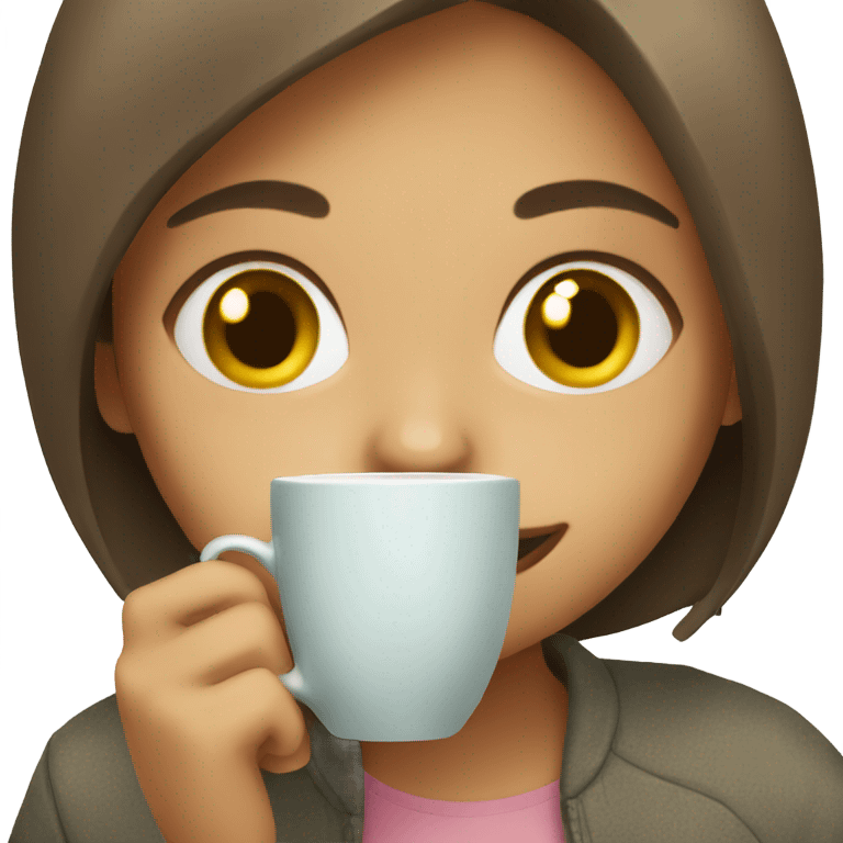 girl drinking tea  emoji