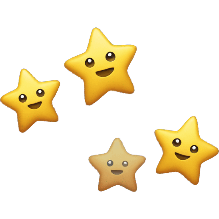 3 STARS FLOATING IN THE SKY emoji