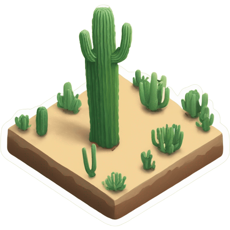 Saguaro national park, isometric emoji