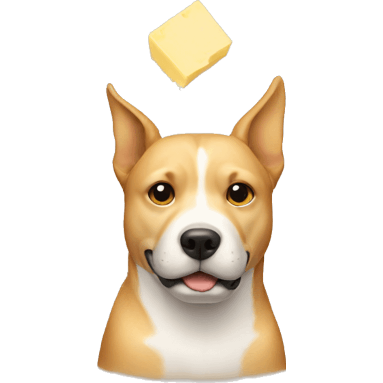 dog with the butter on him emoji