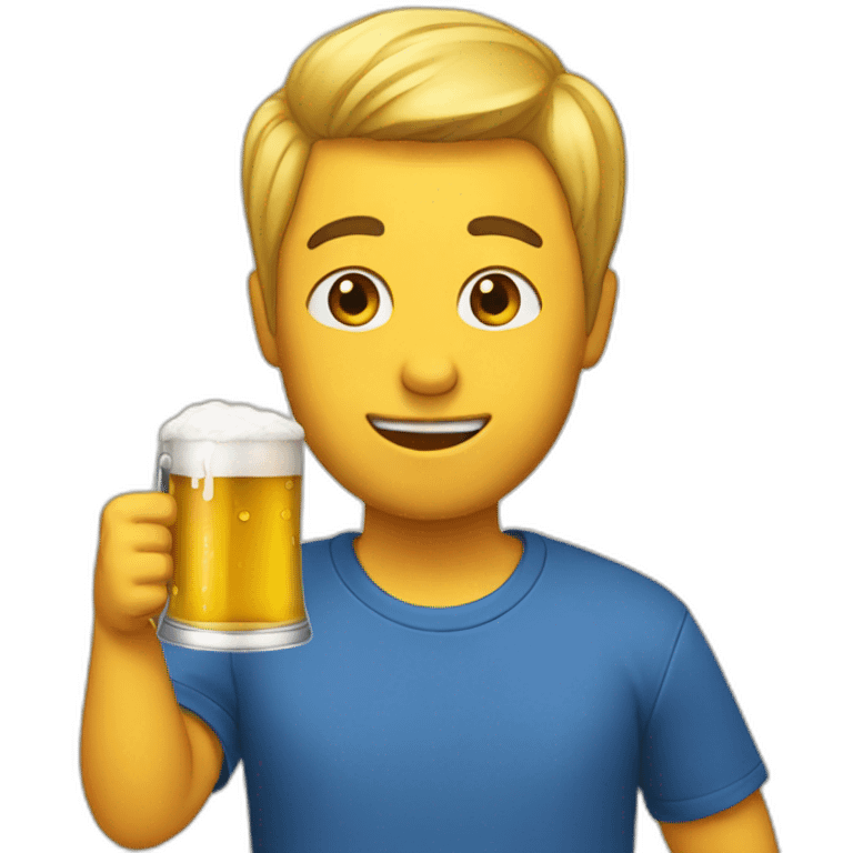 Let’s drink a beer emoji