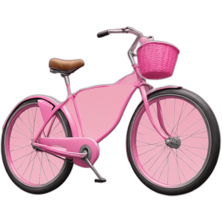 Hyperrealist Francisco franco in a pink bike emoji