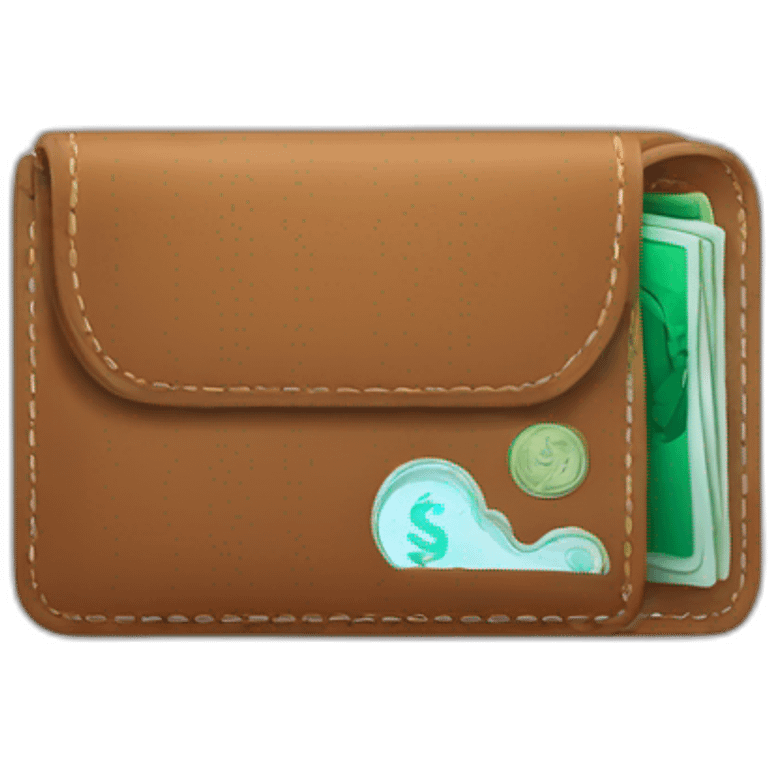 wallet with crypto emoji