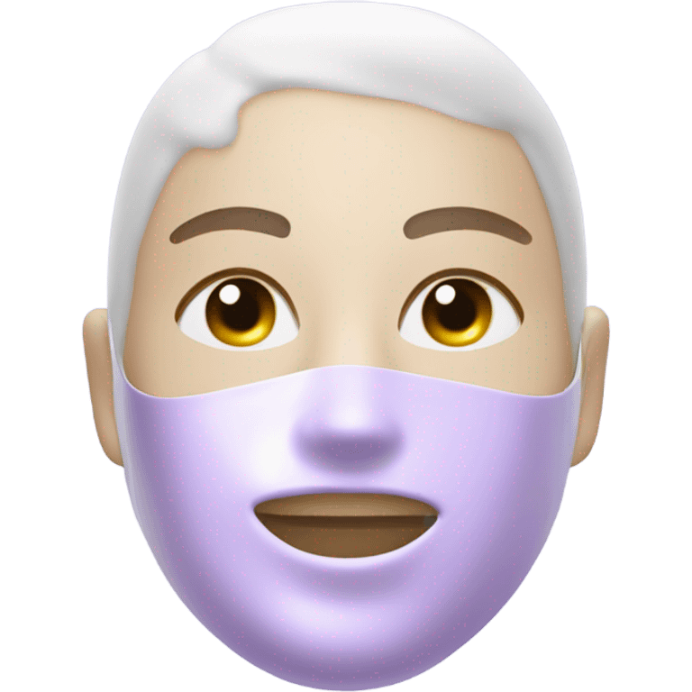 hydrogel face mask with lavender shine emoji