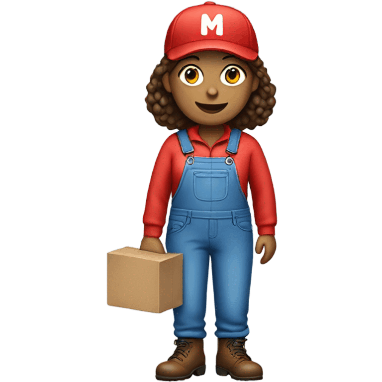 Woman in Mario outfit  emoji