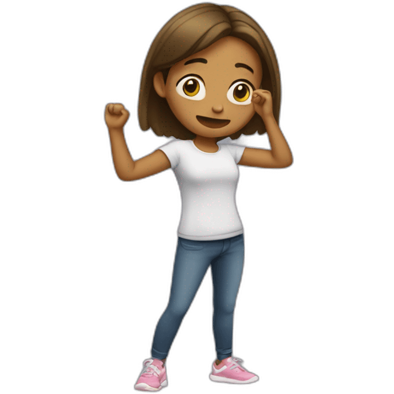 fille qui dab emoji