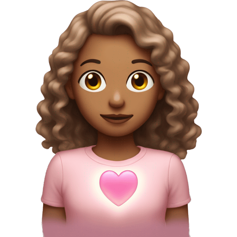 Glowy light pink heart emoji