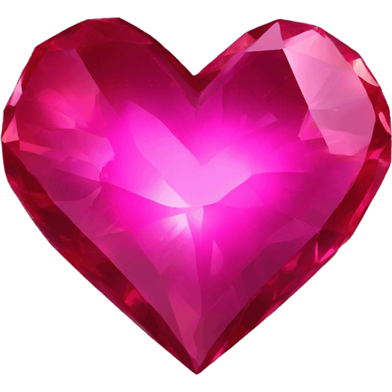 iridescent red Ruby-crystal heart emoji