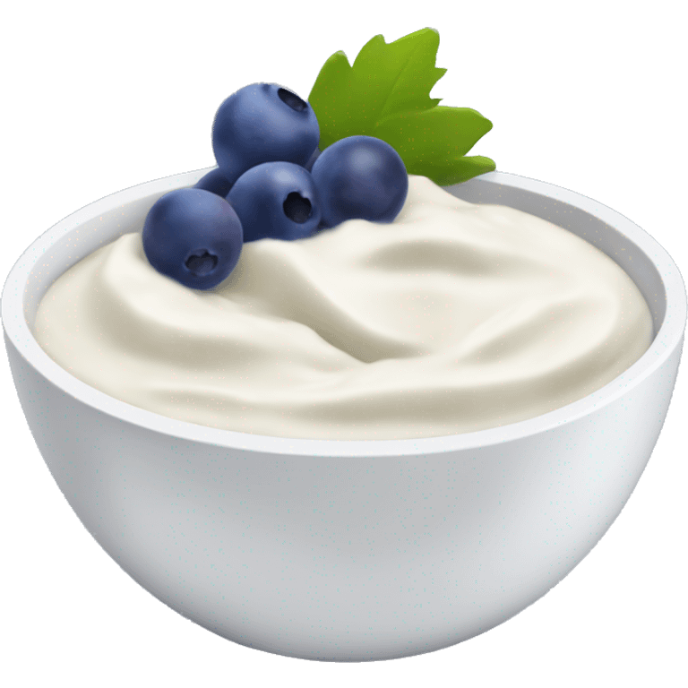 yoghurt bowl with grapes and blueberries emoji