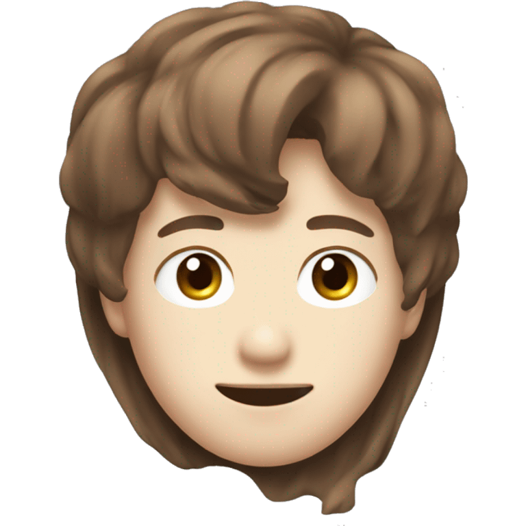 cravity's seongmin in emoji form, white skin, brown hair  emoji