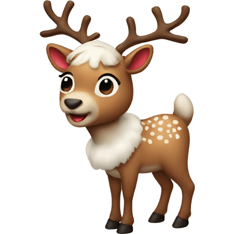 cute christmas reindeer emoji