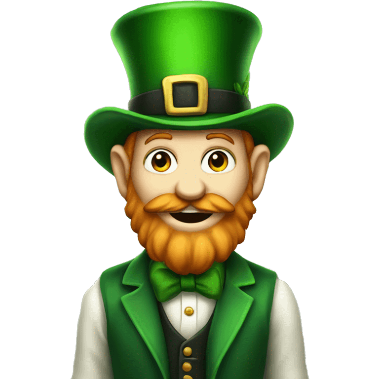 Leprechaun wearing top hat in gas emoji