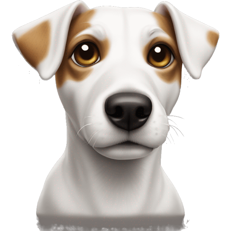 dog jack russell right ear lies left stands emoji