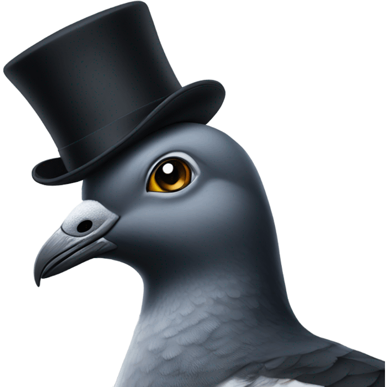 Pigeon in a top hat emoji