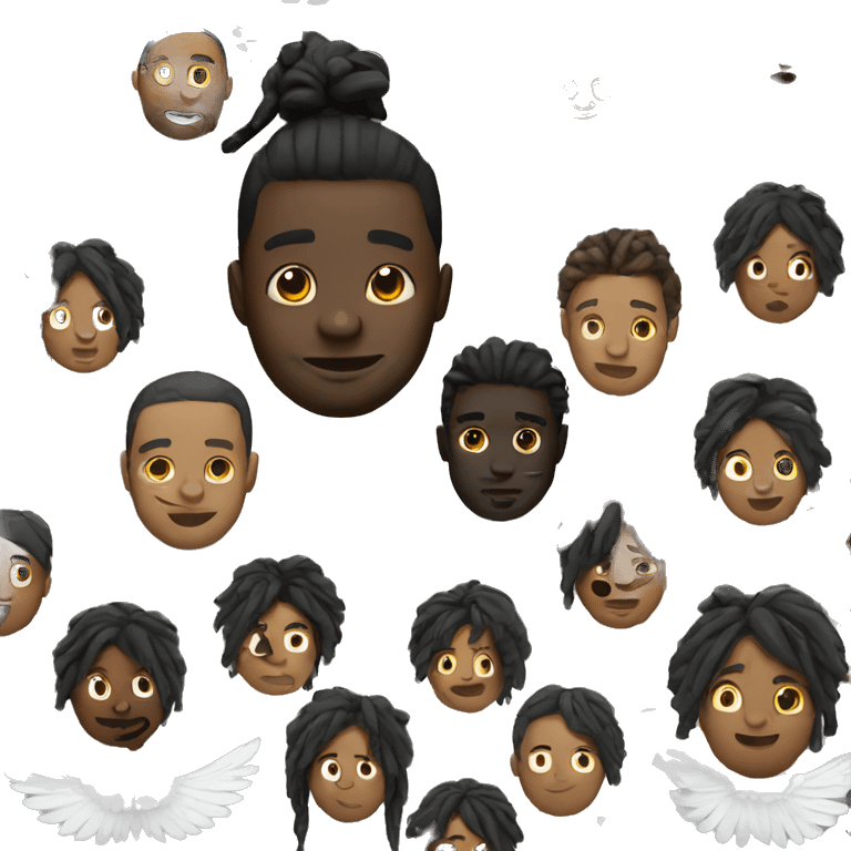 Black guy with dreads with wings emoji