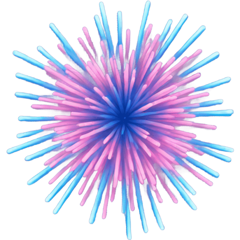 Pink blue fireworks emoji