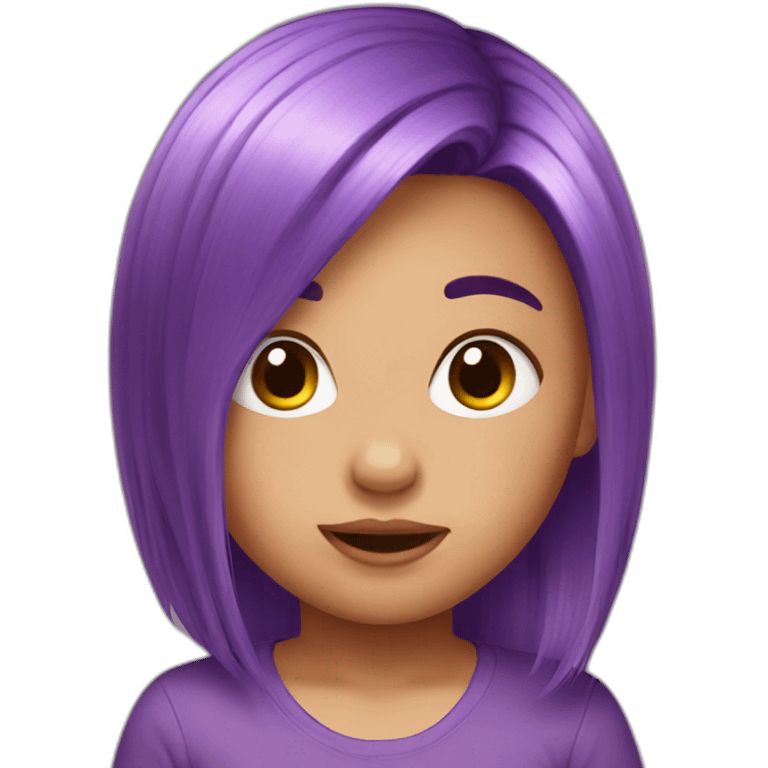 purple hair baby emoji