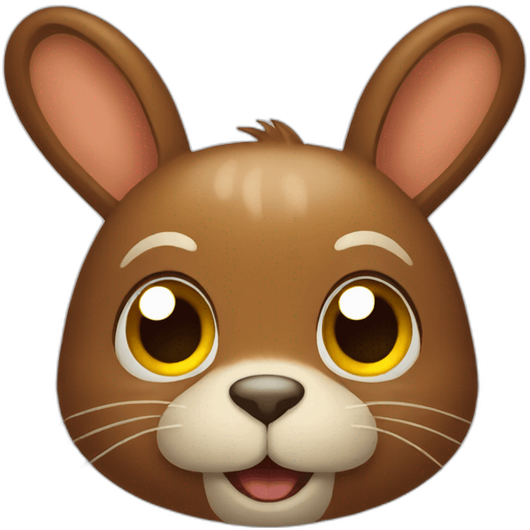 scared brown bunny emoji