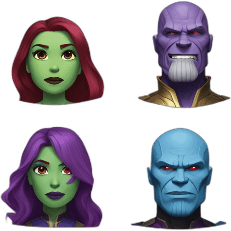 thanos and gamora and nebula emoji