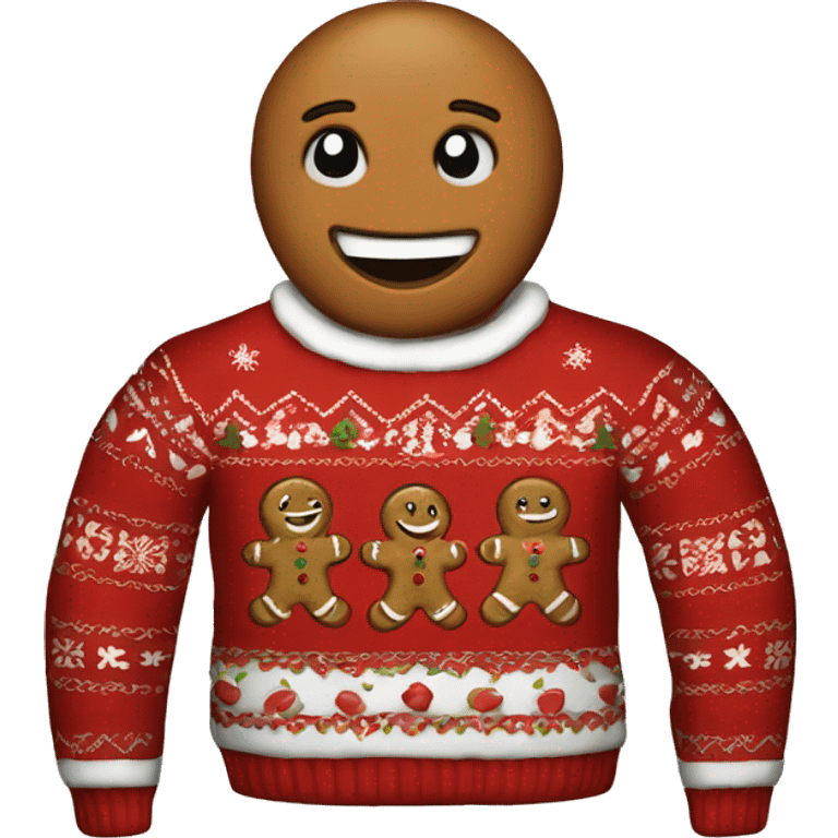 Gingerbread Christmas sweater  emoji