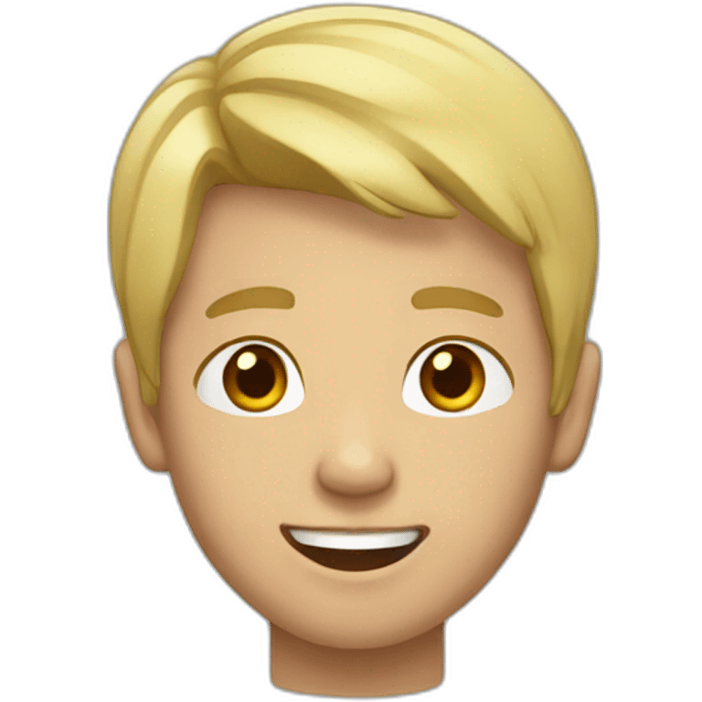 asian guy with blonde hair, earrings emoji