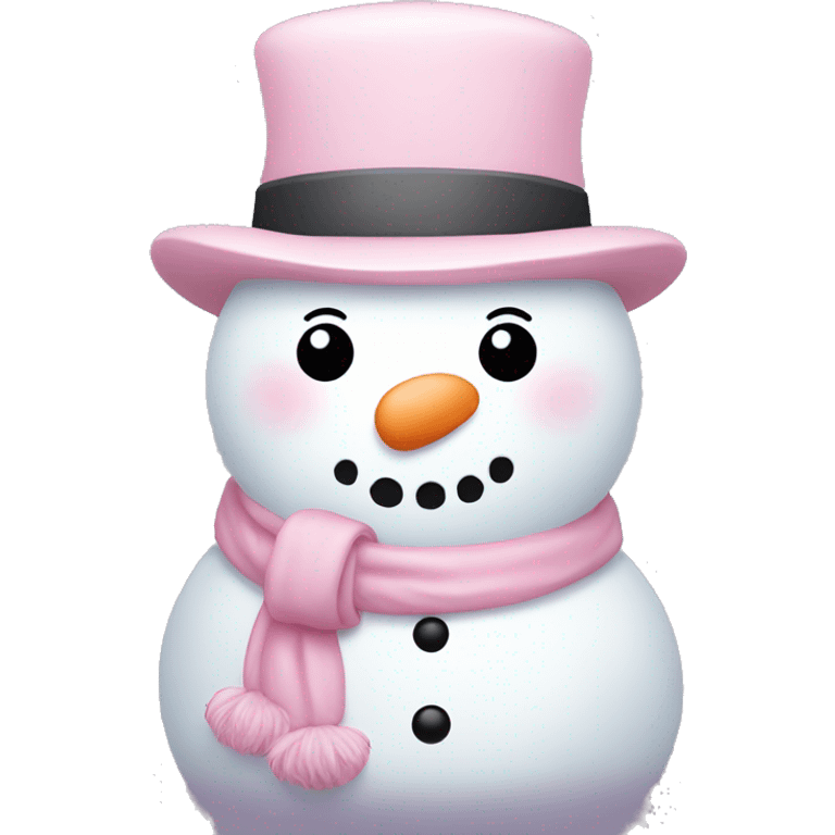 cute light pink snowman emoji