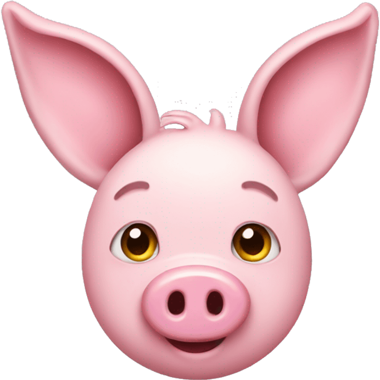 Furry Pink pig with rabbit ears  emoji