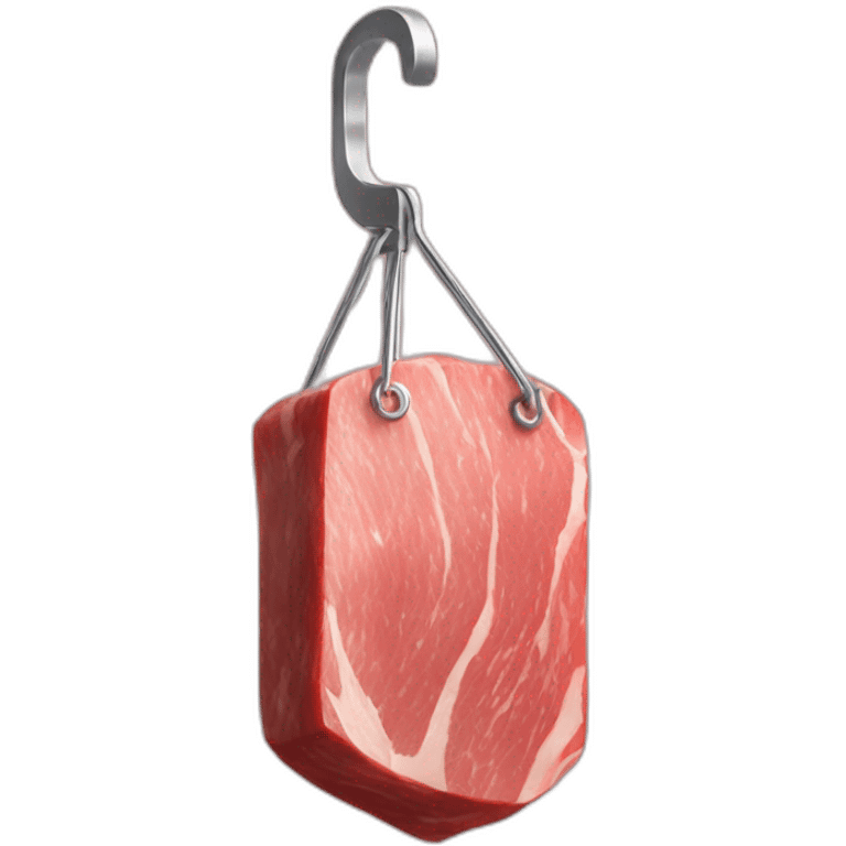 meat hanging from metal hook emoji