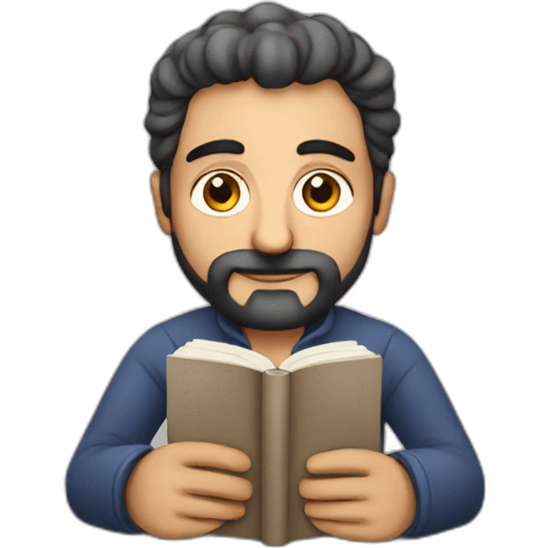 Armenian man reading book emoji