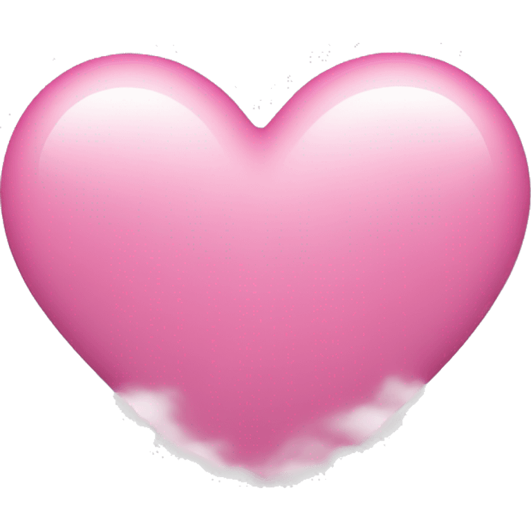 Pink heart with clouds around  emoji