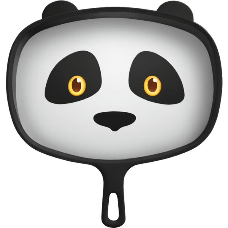 panda shape frying pan  emoji