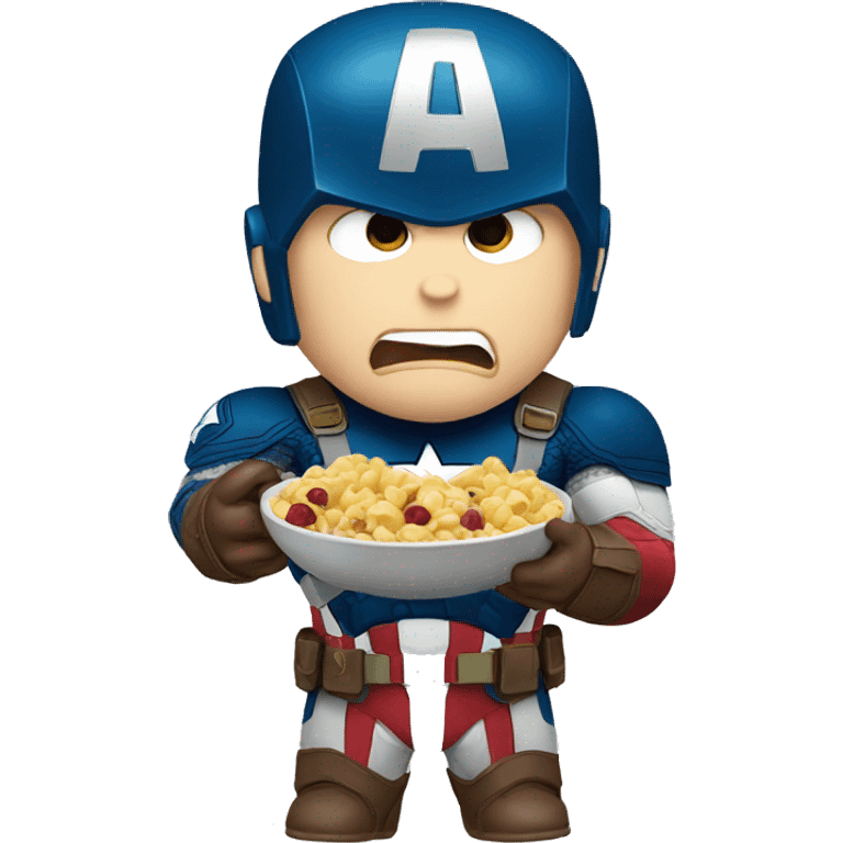 captain america eating emoji