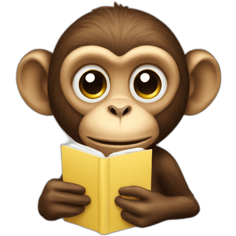 monkey researching emoji