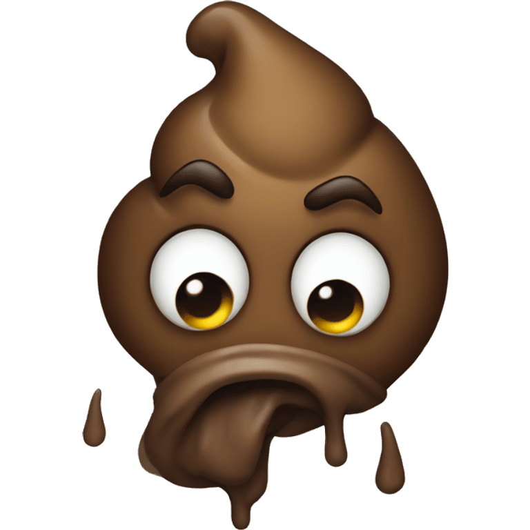 Scary poop emoji