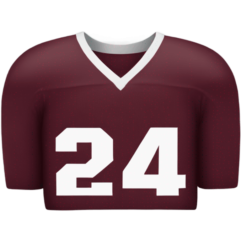 Maroon jersey number 24 no face emoji