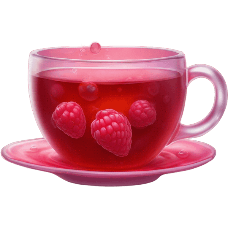 Hot raspberry tea emoji