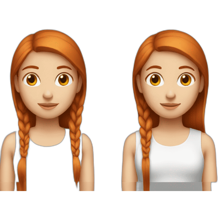 Girl long straight redhead emoji