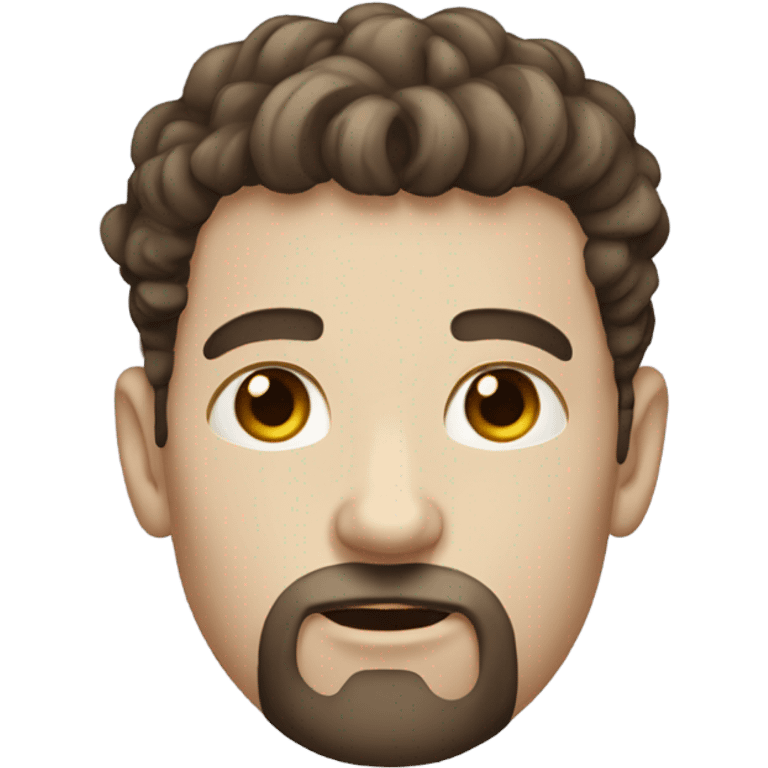 pale man with curly short dark brown hair and beard emoji