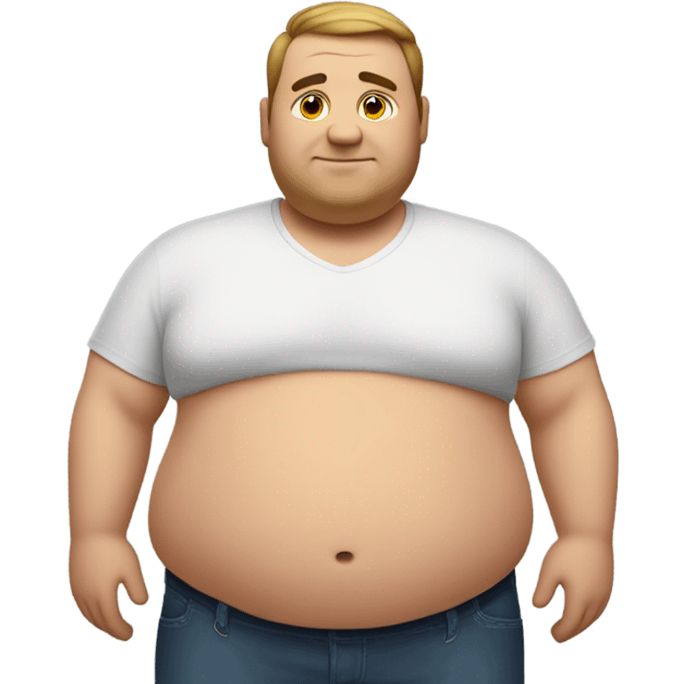 fat man with fat rolls emoji