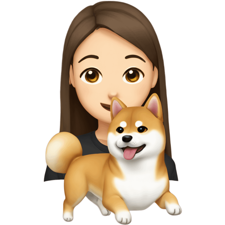 shiba inu meme with girl emoji