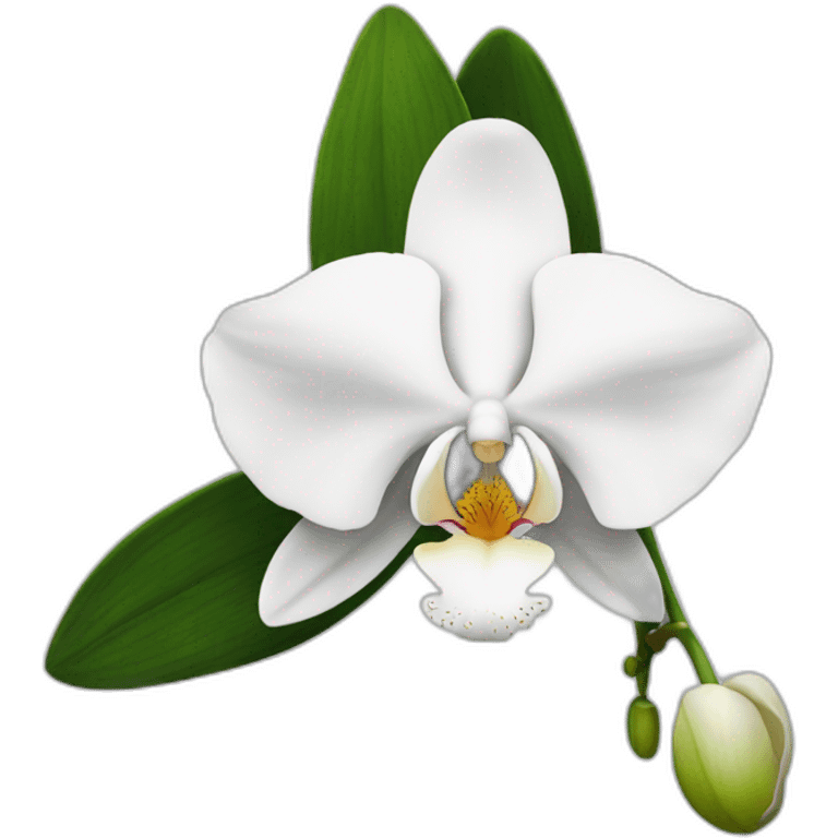 White orchid flower emoji