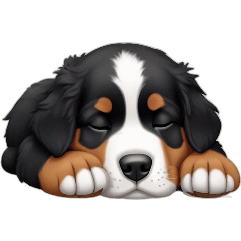 Bernese Mountain Dog puppy sleeping emoji