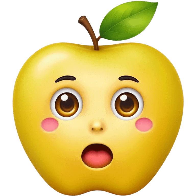 surprised yellow apple style emoji emoji