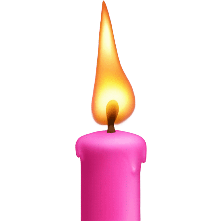 Pink candle emoji