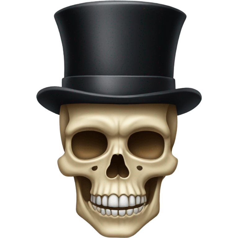 a skull face with a top hat emoji