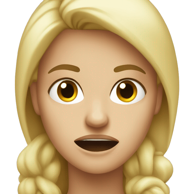 Angry blonde woman emoji