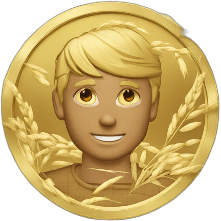 3 in coin and grain emoji