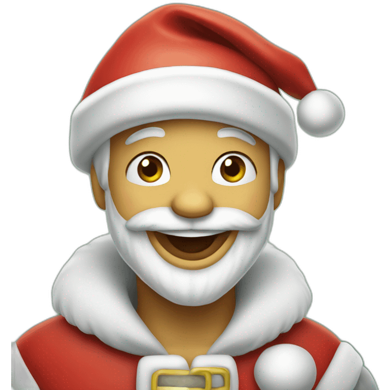 happy santa claus emoji